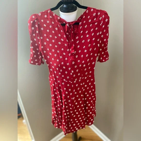Reformation Women’s Floral Mini Dress Size 4 - Picture 5 of 7